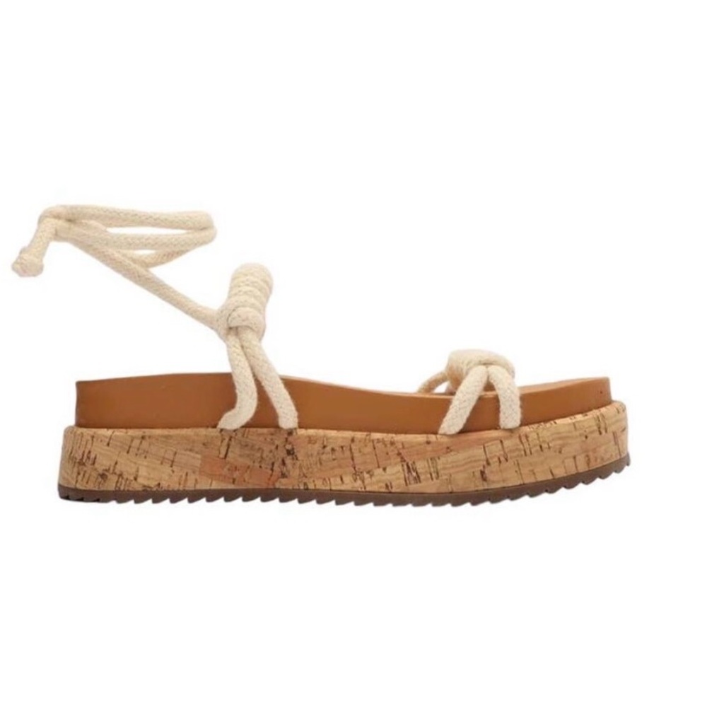 SCHUTZ Cork Sandal Rope Tie up size 8